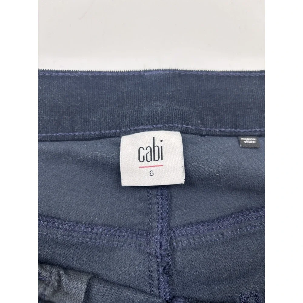 Cabi size 6 Navy Blue Stretch Corduroy Skinny Cords Corduroy Pants #4236‎